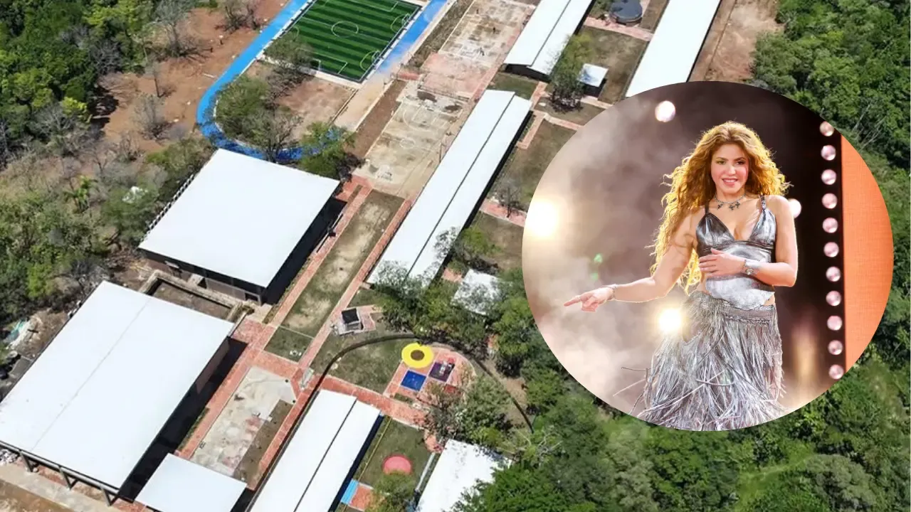 En al foto: Nuevo colegio Pies Descalzos y Shakira